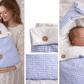 Premium Muslin Carry Nest - Blue White