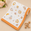 Muslin Receiving Blanket - Dreamy Bear Orange