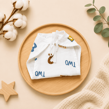 Muslin 6 layer Nappy- Numbers