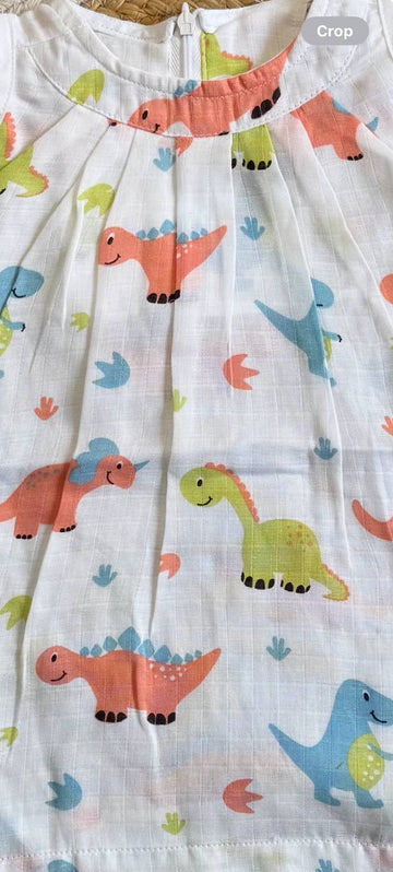 Muslin Frock With Back Zip