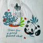 Muslin Receiving Blanket - White Zebra and Panda