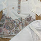 Premium Silk Embroidery Kurta Set - Off White