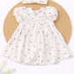Muslin Frock with Headband- Strawberry