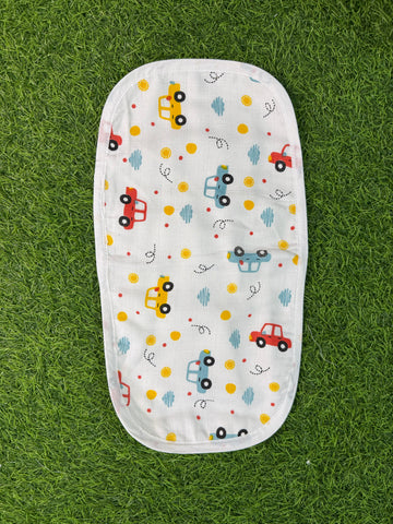 6 Layer Muslin Burp Cloth- Car