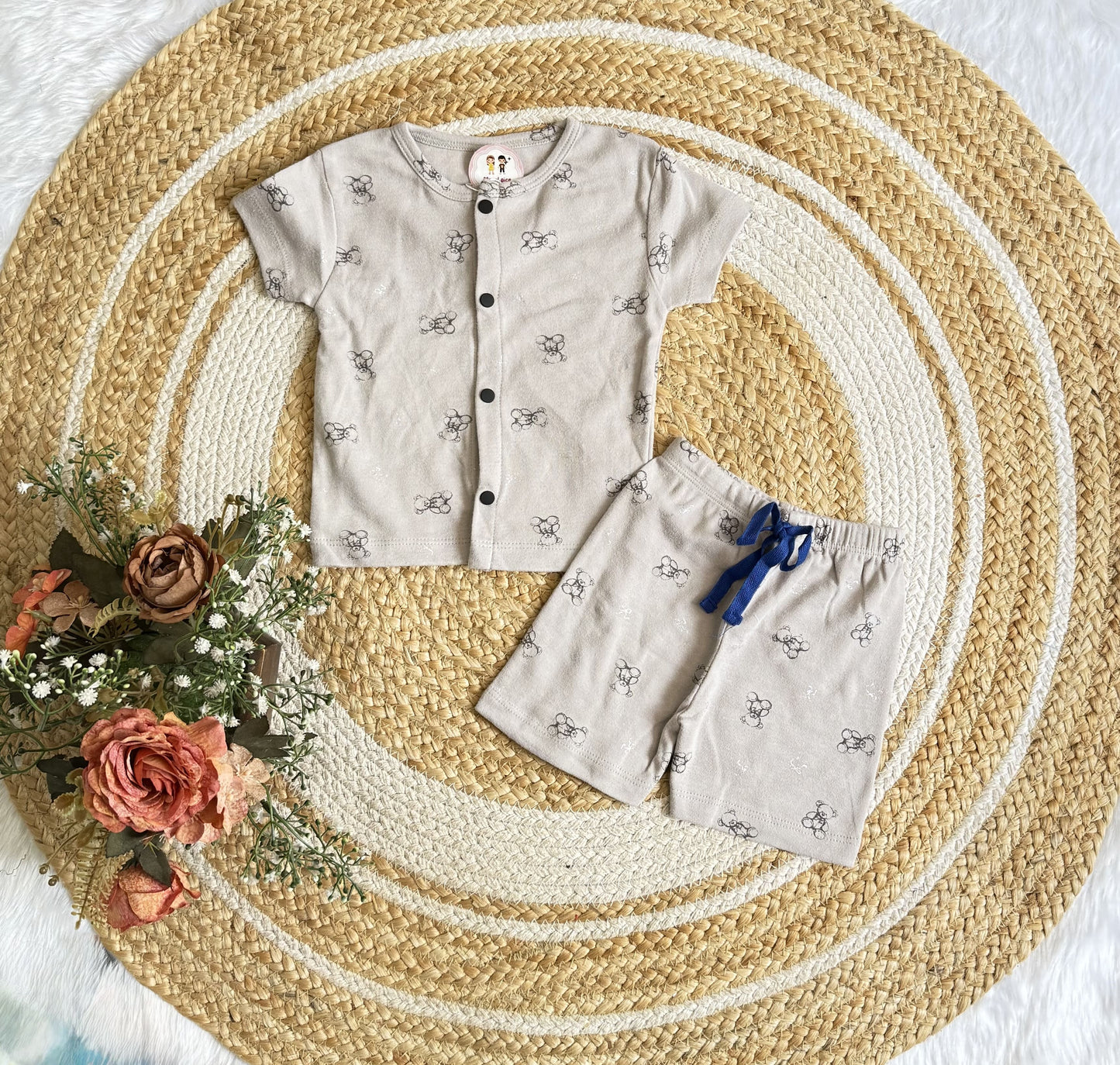 Button Shorts Set