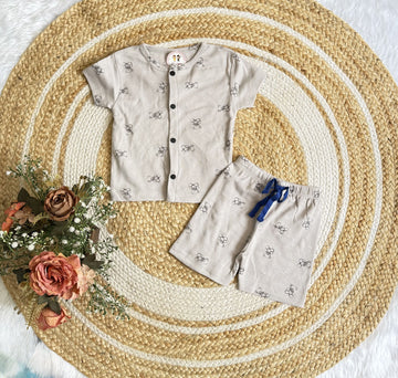 Button Shorts Set