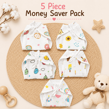 Muslin 6 layer Nappy- Pack Of 5