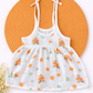 Muslin Knot Frock- Orange Heart-fruit