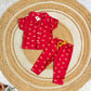 Half Sleeve Kids Night Suit - Red Bow