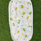 6 Layer Muslin Burp Cloth- Animals Print Green