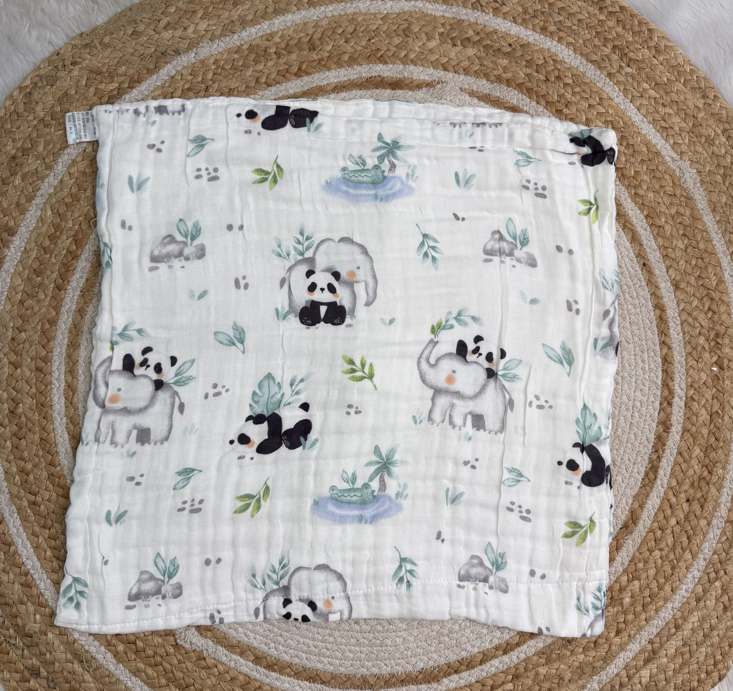Muslin 6 Layer Bath Towel- Panda