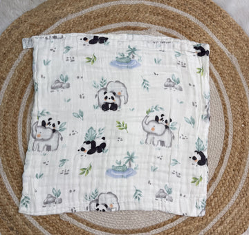 Muslin 6 Layer Bath Towel- Panda