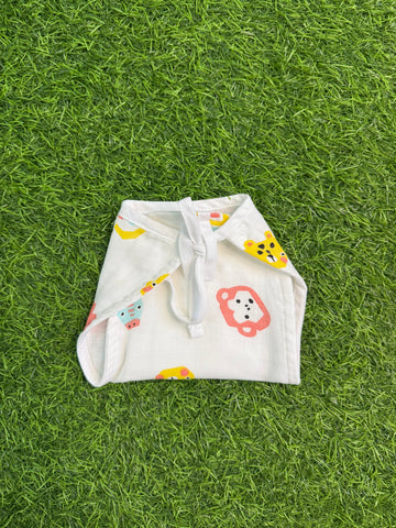 Muslin 6 layer Nappy- Bean