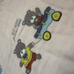 Muslin Receiving Blanket - Pink Teddy Bear car