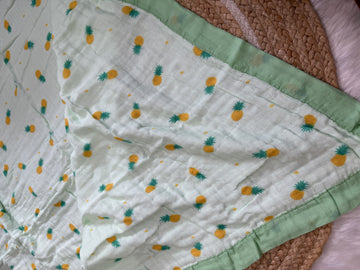 Muslin Receiving Blanket -     Pineapple Paradise