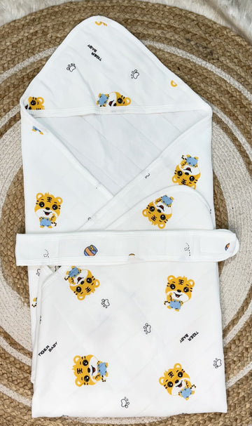4-Layer Hooded Towel - Cute Tiger