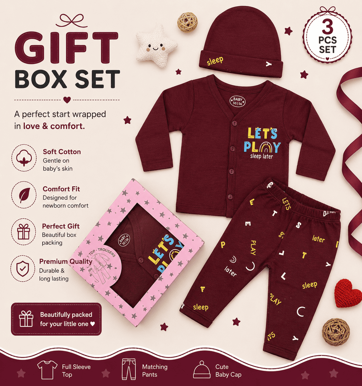 Gift Box Set - Maroon Lets Play