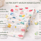 6-Layer Muslin Wash Cloth – Assorted (Set of 5 Pieces)