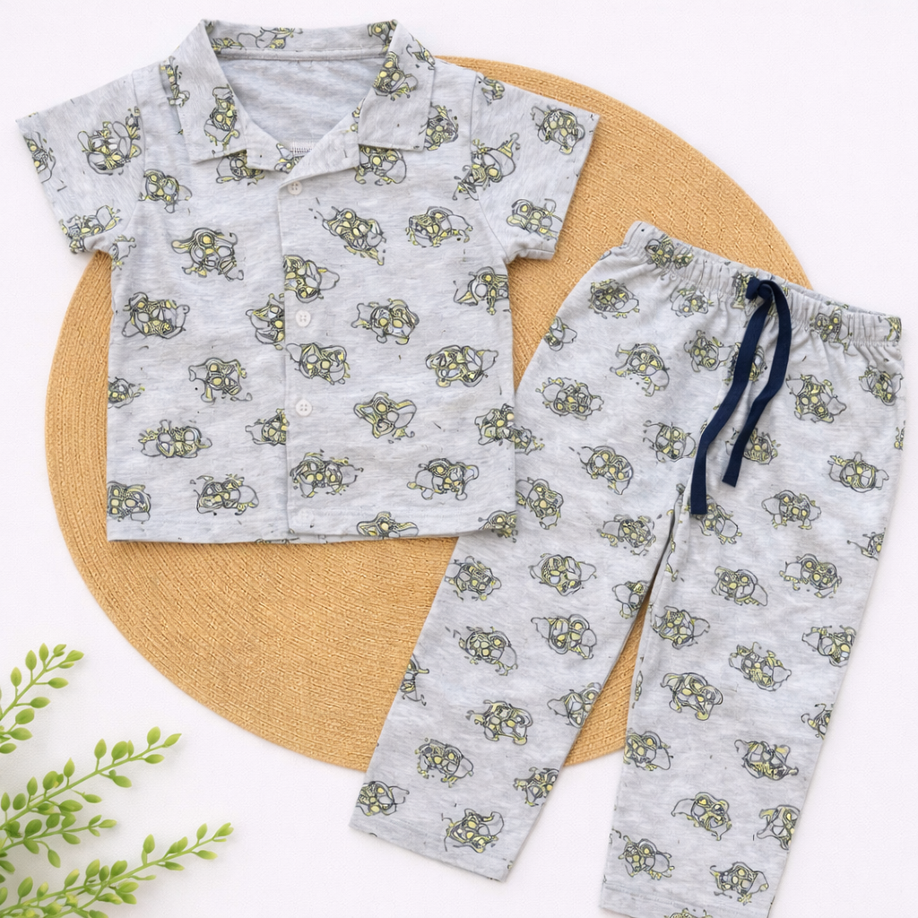 Half Sleeve Kids Night Suit - Video Game