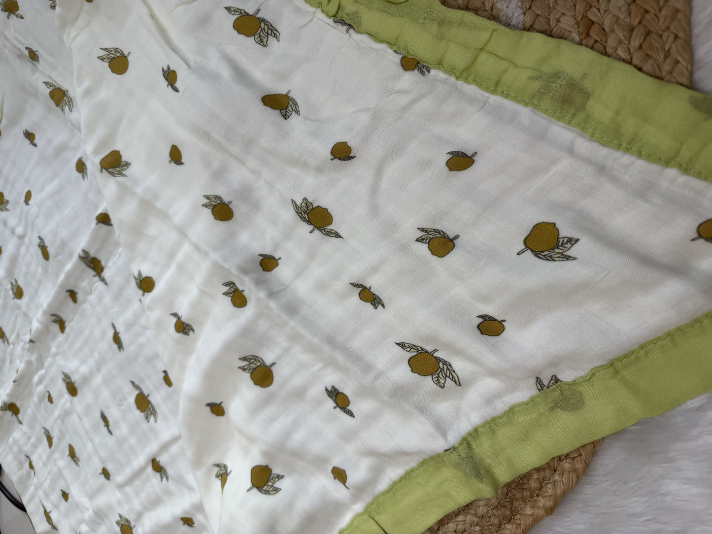 Muslin Receiving Blanket - Little Lemon
