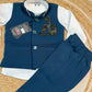 Premium 3-Piece Boys Coat Suit Set - Blue