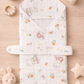 4-Layer Muslin Hooded Towel - Rabbit with Fruits