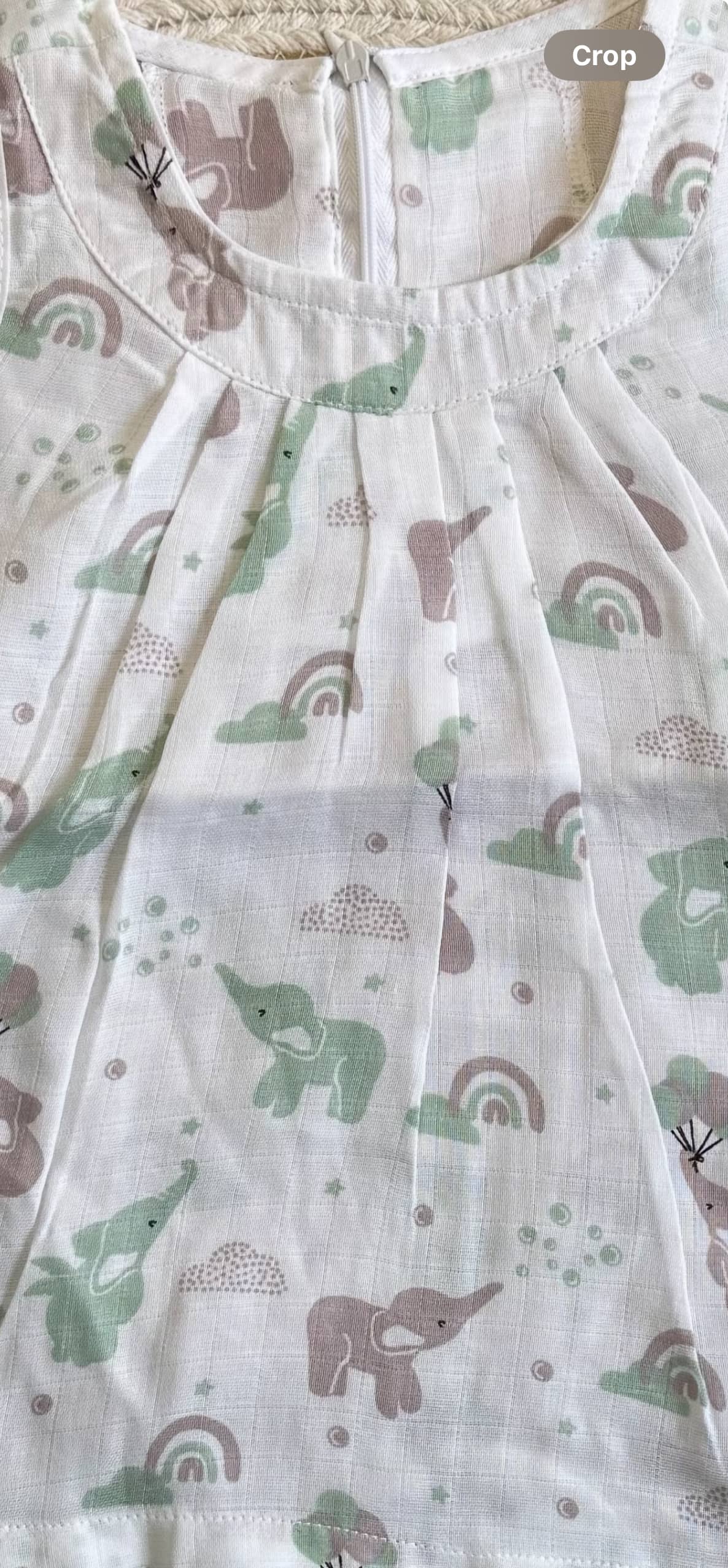 Muslin Frock With Back Zip
