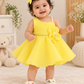 Premium Scuba Frock with Flair - Yellow(Baby)