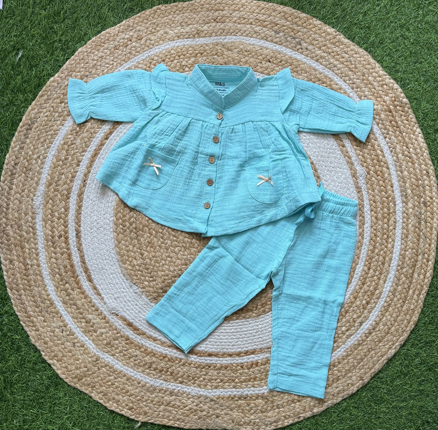 Muslin Frock with Pant Set