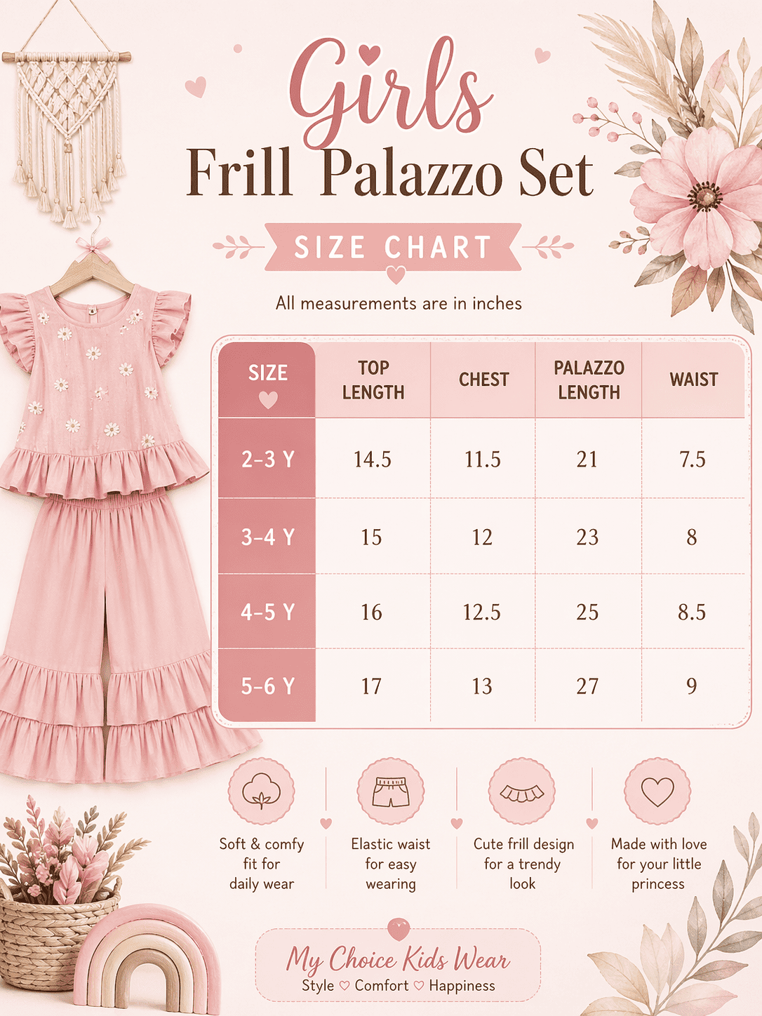 Frill Sleeve Plazo Co-ord Sets