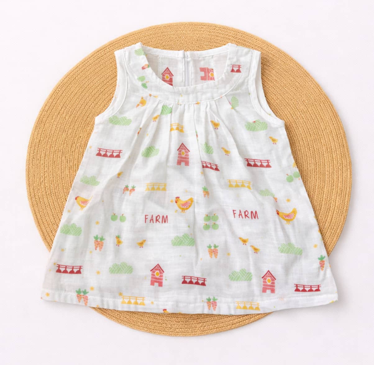 Muslin Frock With Back Zip