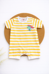 Half Rompers - Yellow Stripes