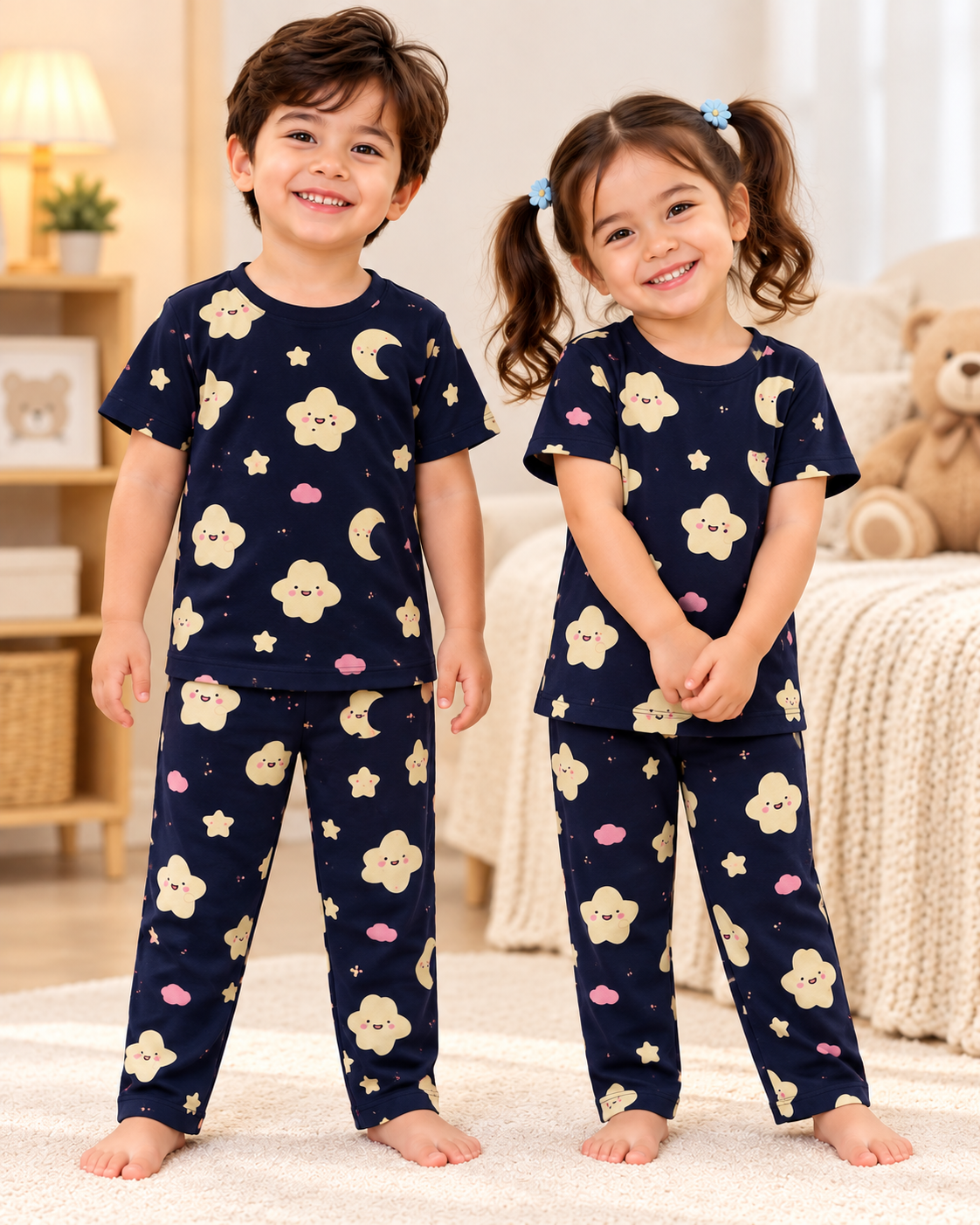 Kids Half Sleeve Co-ords - Buy 4 for 999₹