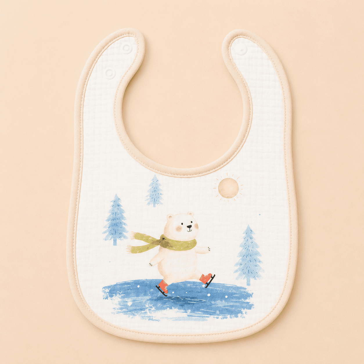 Muslin Bib - Snow Bear