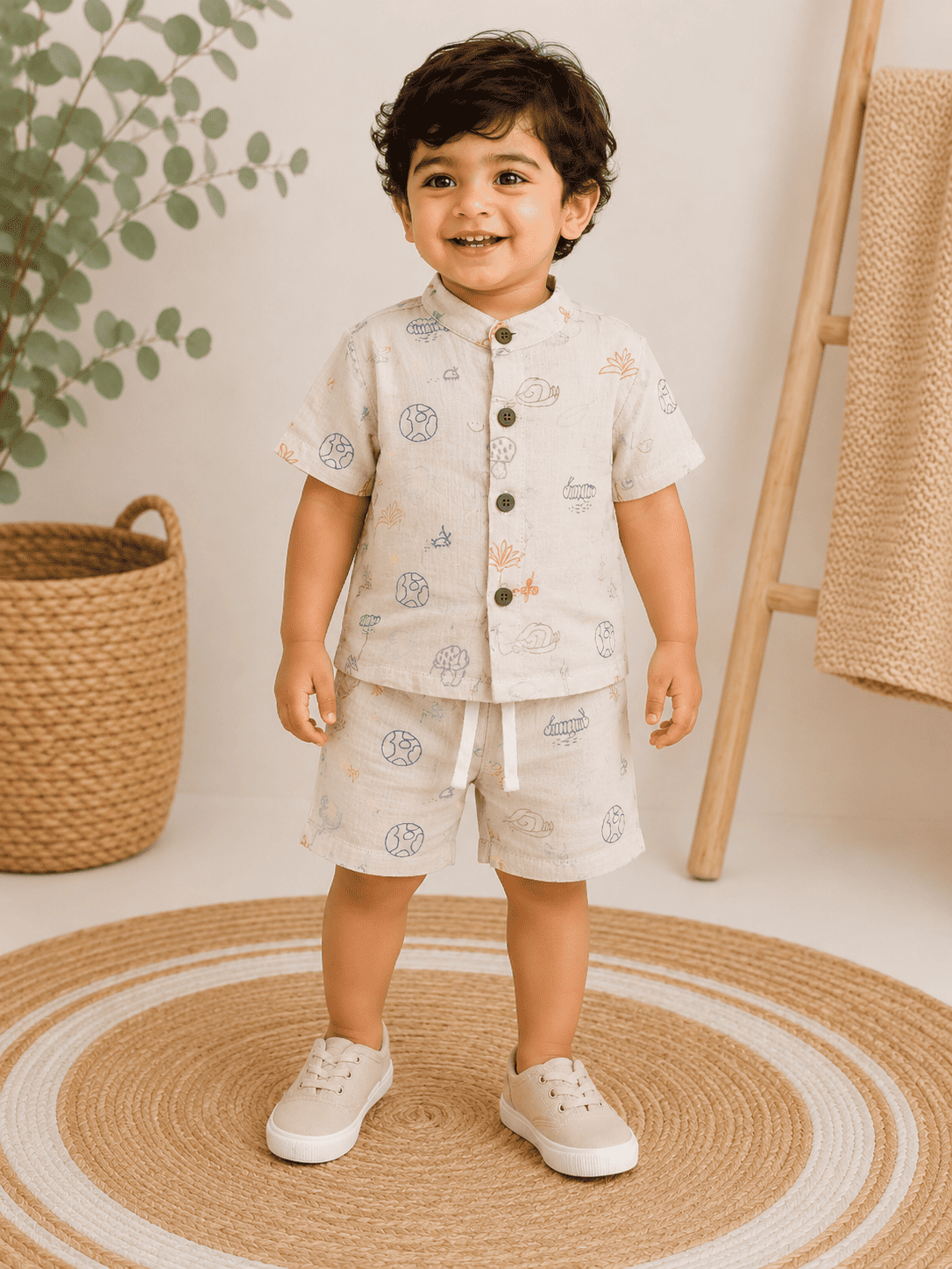 Premium Muslin Co-Ord Set for Boys