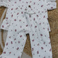 Peplum Top with Pant Set - Vintage Rose