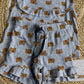 Sleeveless Frill Shorts Set - Grey Panda