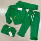 Girls Ruffle Neck Muslin Set