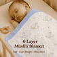 Muslin Receiving Blanket - Blue Border Space Theme