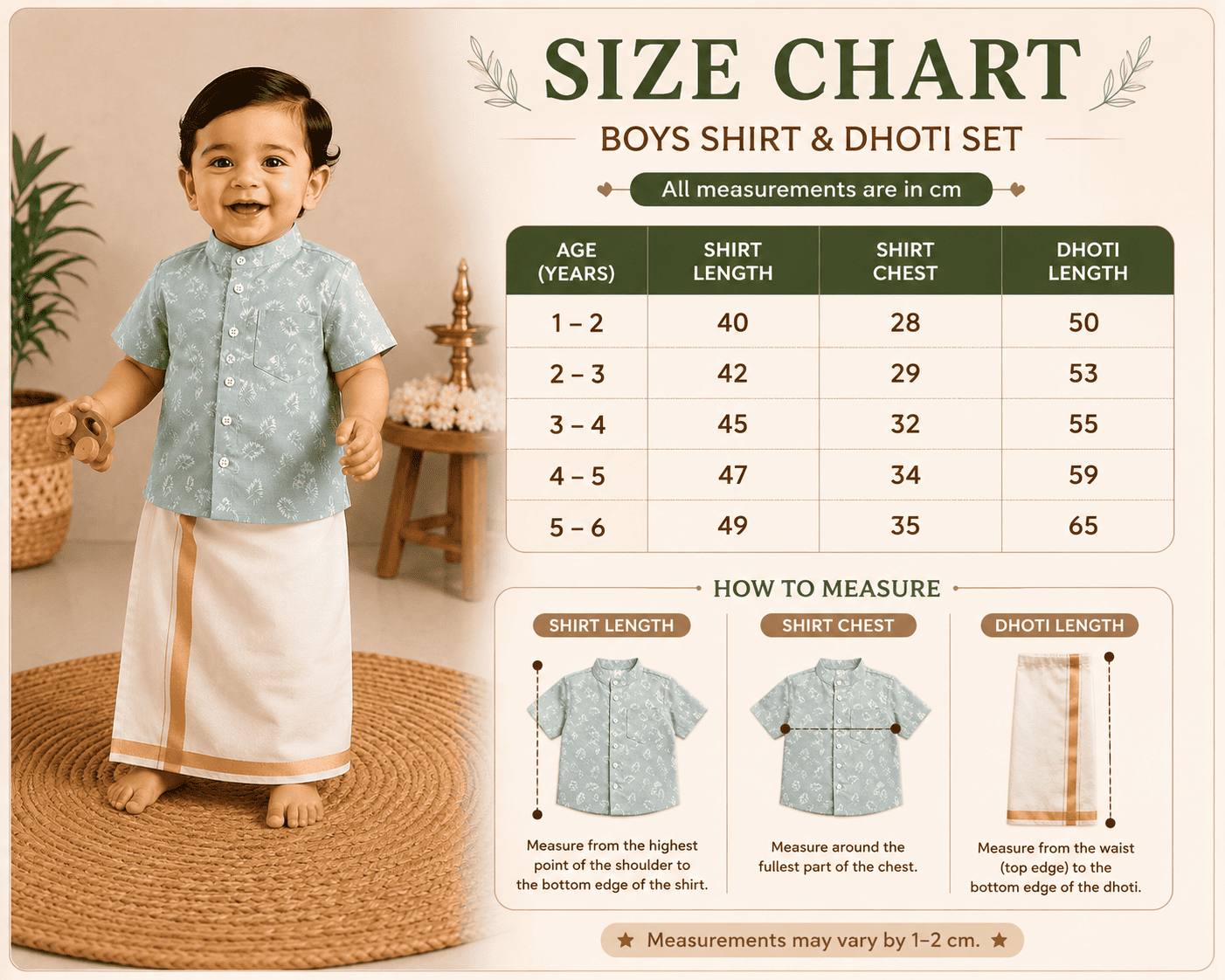 Linen Shirt with Velcro Veshti Set