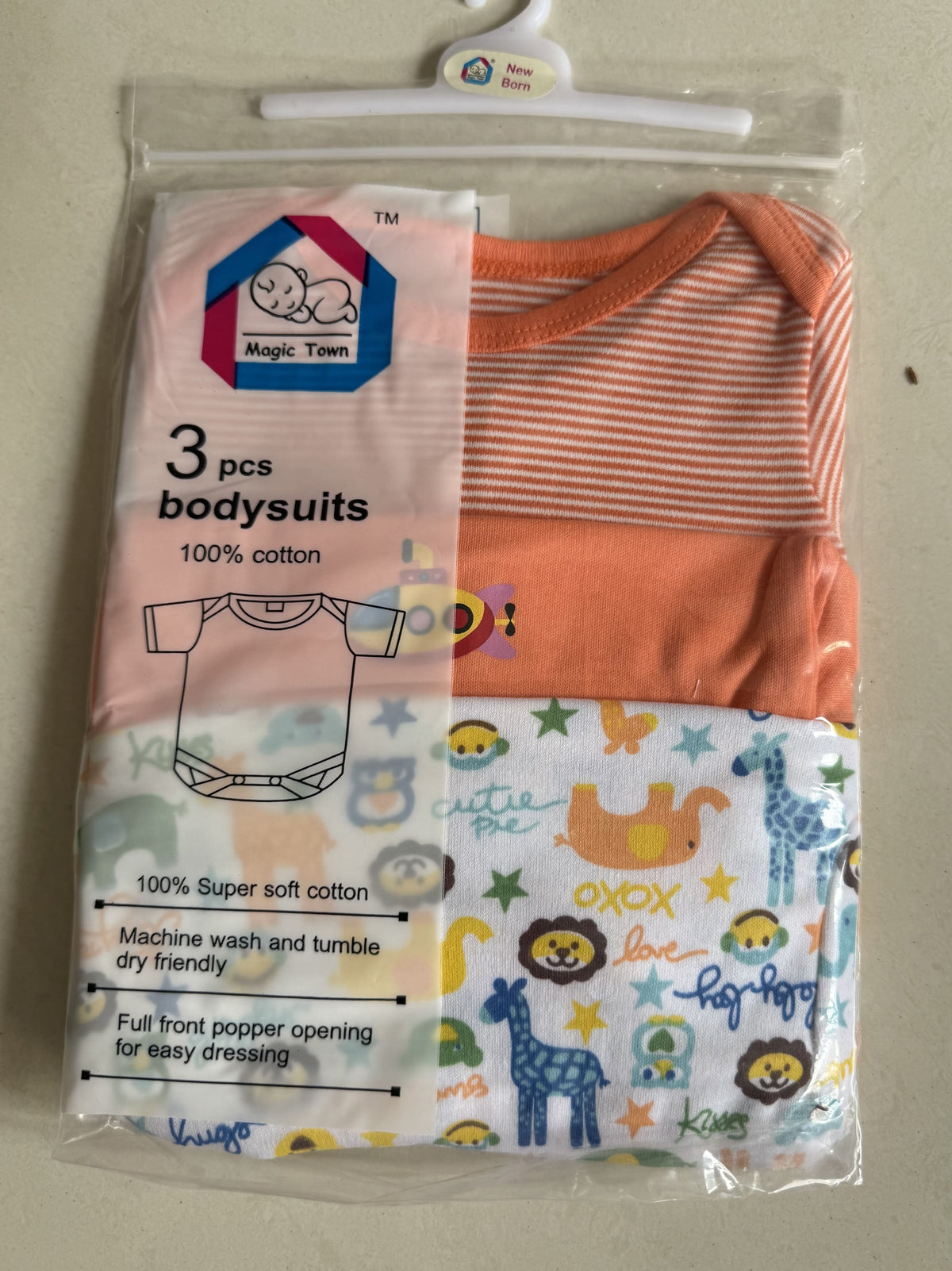 3 Piece Onesies Set Soft Cotton