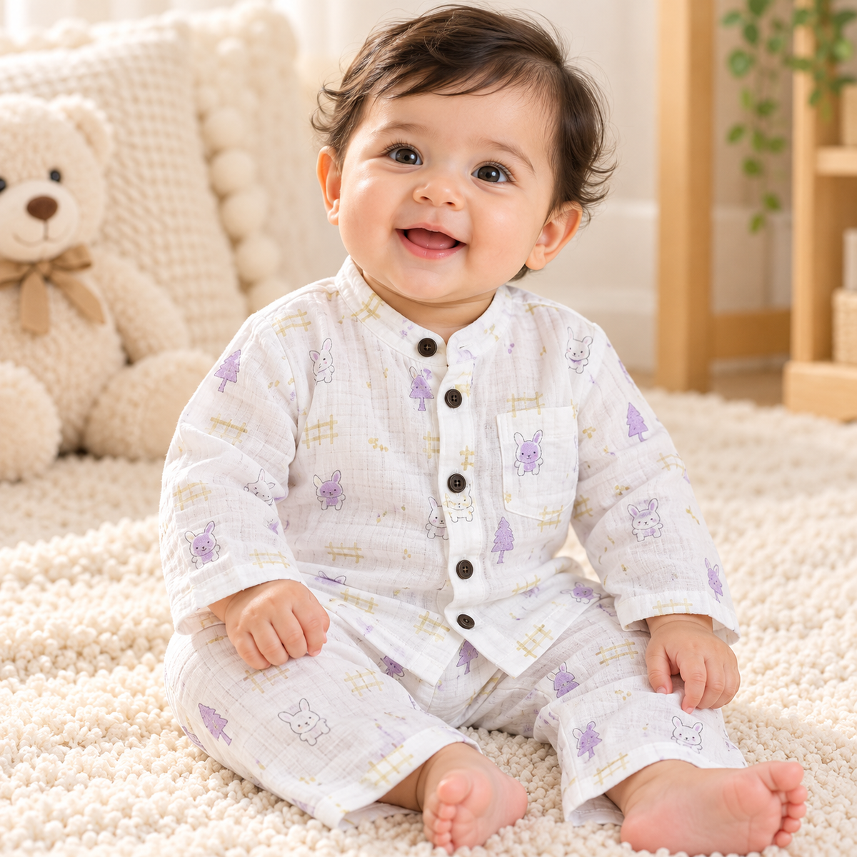 Muslin Full Sleeve Co-ord Set - Buy 3 for 999₹