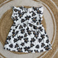 Frill Sleeve Frock - Black Flower