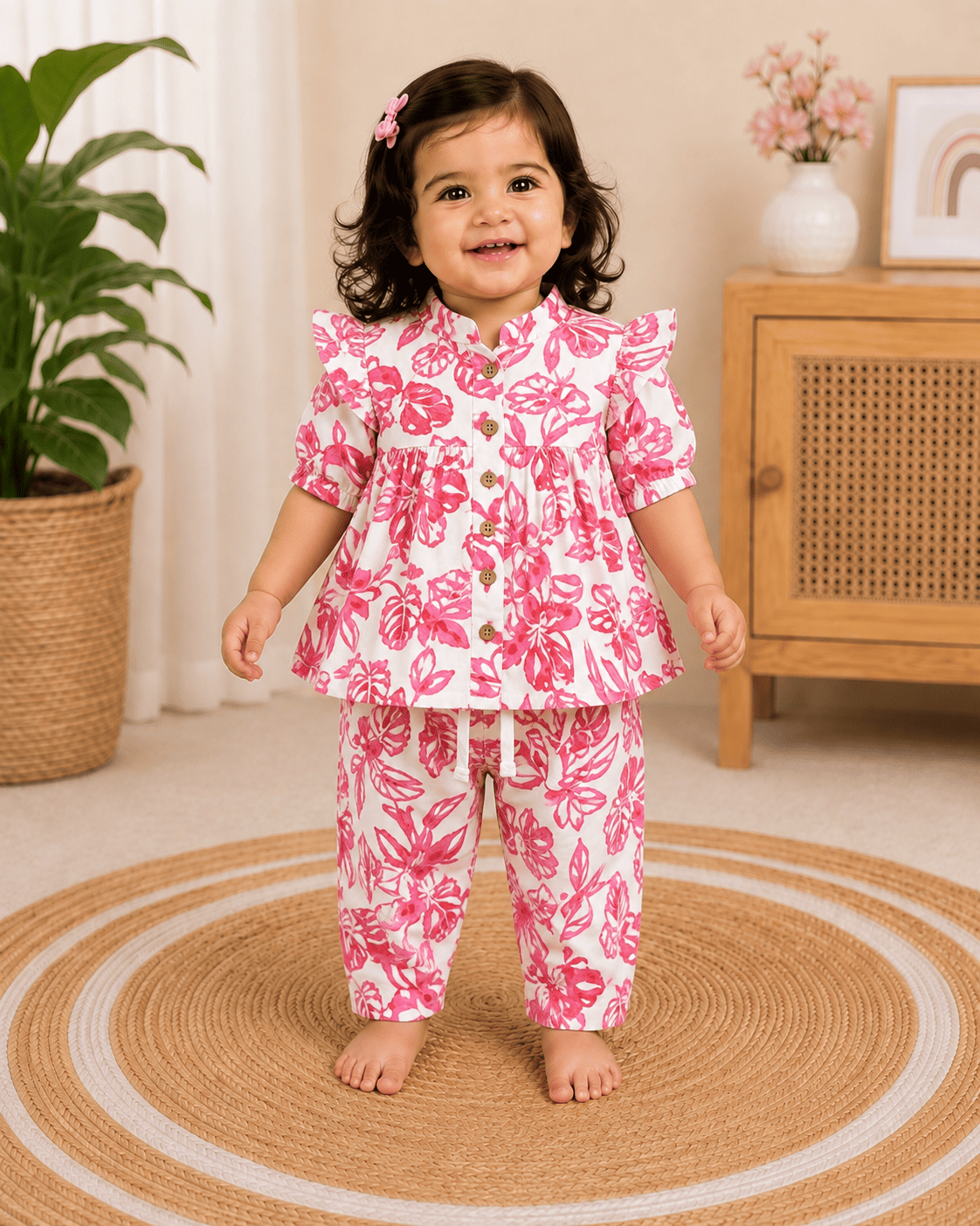 Muslin Frock with Pant Set
