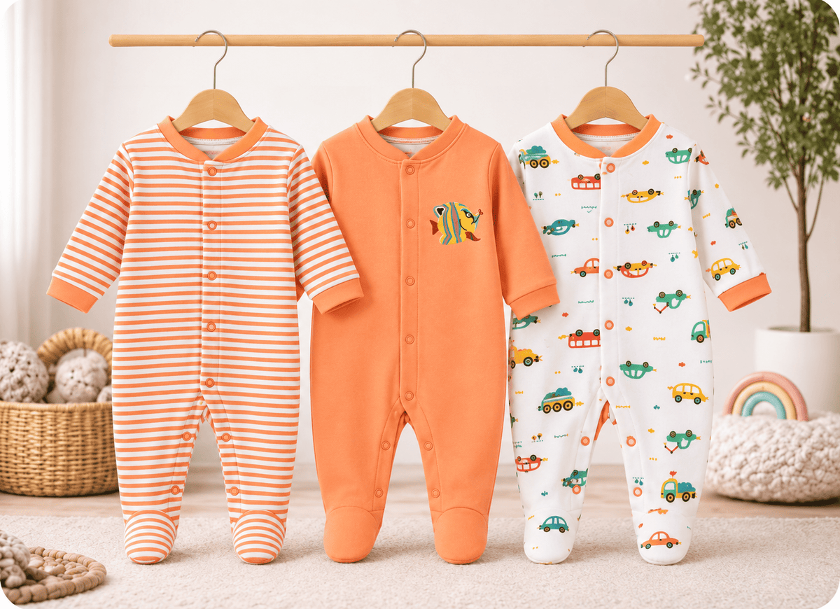 3 Piece Romper Set Soft Cotton