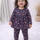 Frock with Legging Co-ord Set Infant - Dark Blur Flower