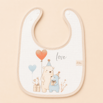 Muslin Bib - Bear Love