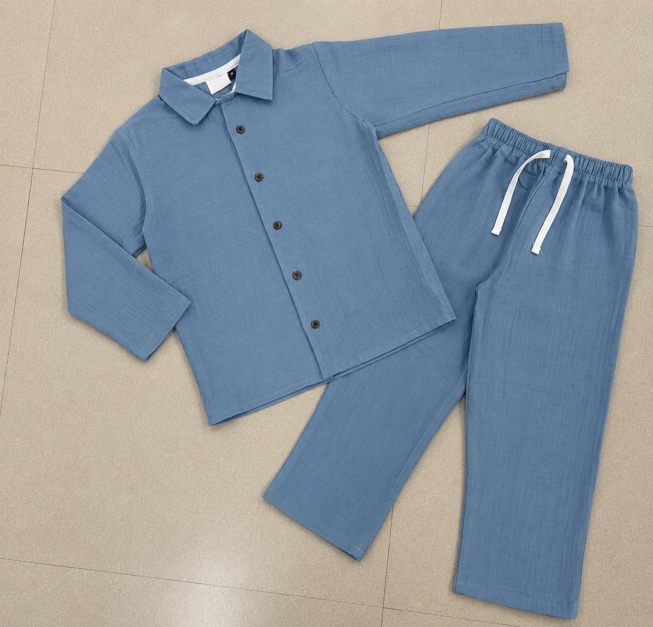 Premium Muslin Fullslevee Shirt with Pant Set