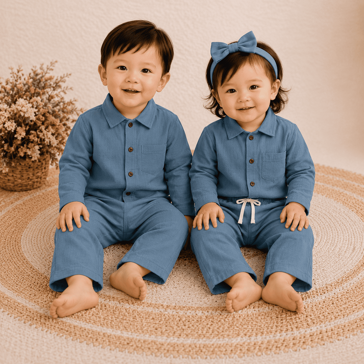 Premium Muslin Fullslevee Shirt with Pant Set