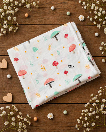 Muslin Bath Towel - Mushroom